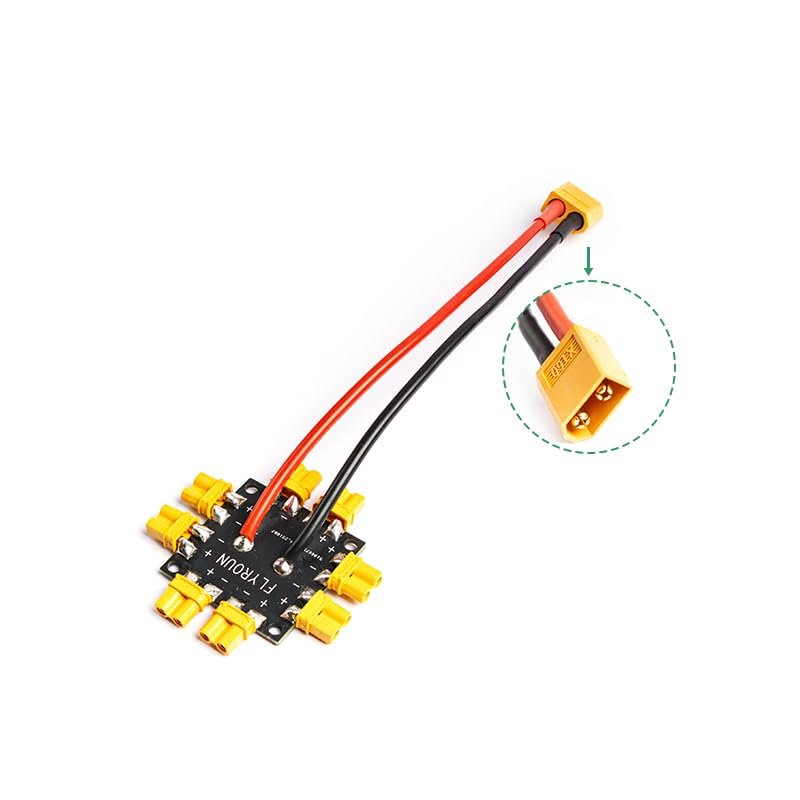 200A Power Distribution Board for Drone PDB with XT60/XT90/AS150 Input 8PCS ESC XT60 Outputs M3 Mounting Compact 50mm Power Hub for FPV Quadcopter Hexacopter (xt60 Input 8in1 B)
