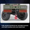 1/18 CR18P Terranaut 8x8 RC Crawler, 8WD Rock Truck with Active-AWS All-Wheel Steering, 2-Speed Transmission, Remote Winch & Portal Axles, Metal Gears Off-Road RC Car for Adults Collectors (Green) view 4