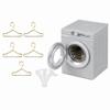 112 Scale Miniature Washing Machine Model with 5 Metal Hangers, Rotating Drum Front-Load Washer Replica for Adult Collectibles, Desk Display and Photography Props (Gray) view 1