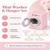 112 Scale Miniature Washing Machine Model with 5 Metal Hangers, Rotating Drum Front-Load Washer Replica for Adult Collectibles, Desk Display and Photography Props (Gray) view 2