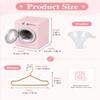 112 Scale Miniature Washing Machine Model with 5 Metal Hangers, Rotating Drum Front-Load Washer Replica for Adult Collectibles, Desk Display and Photography Props (Gray) view 3