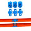 for Hot Wheels Track Connectors Set, 6-Piece Speed Snap Couplers for Custom Reverse Loop Layouts (12, Orange) view 1