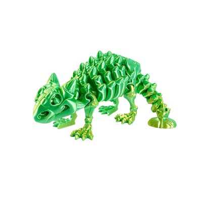 3D Printer Toys 3-d Printed Ankylosaurus 11cm/4.3in for Stress Relief Home Office Decompression Decor Executive Desk Toys-Yellow Green