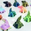 3D Printed Stuff Tiny 3D Printed Animals Salamander 8cm/3.1in for Home Office Executive Desk Decoration Surprise Fantasy Gifts Aquarium Landscaping-Red Gold view 3