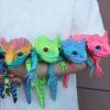 3 d Printed Animals 3-d Printed Stuff Lizard for Surprise Fantasy Gifts Desert Landscaping 33cm/13in-Blue Gold view 2