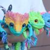 3 d Printed Animals 3-d Printed Stuff Lizard for Surprise Fantasy Gifts Desert Landscaping 33cm/13in-Blue Gold view 4