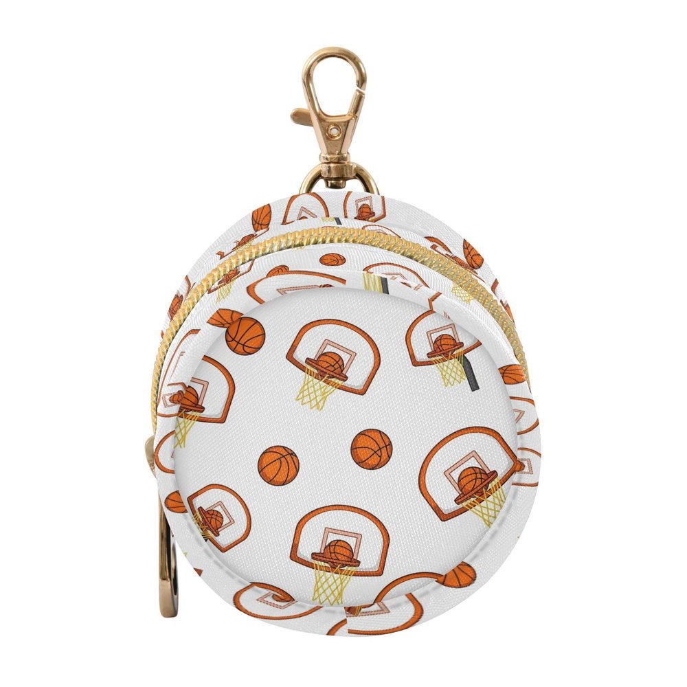 Basketball Print Pacifier Holder Case for Diaper Bag Portable Travel Pacifier Storage Case with Clip Newborn Baby Pouch for Baby Boys Girls Purse Outdoor
