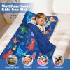 Kids Nap Mat Portable Slumber Bags with Removable Pillow and Blanket for Girls Boys, 59''31.5'' Lightweight Large Kids Sleeping Bag for Preschool Nursery Daycare view 4