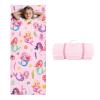 Kids Sleeping Bag Toddler Nap Mat with Removable Pillow, Large Foldable Sleeping Bag for Girls Boys, Easy Clean Slumber Bag for Camping School Preschool Daycare, 5924 inch view 1