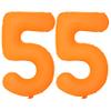Orange Birthday Number 55 Balloons 40 IN Fluorescent Orange 55 Helium Foil Balloons For 55th Boys Girls Birthday Decorations 55 Year Old Wedding Fluorescent Party Supplies view 1