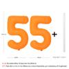 Orange Birthday Number 55 Balloons 40 IN Fluorescent Orange 55 Helium Foil Balloons For 55th Boys Girls Birthday Decorations 55 Year Old Wedding Fluorescent Party Supplies view 2