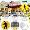 30" Solar LED Pedestrian Crossing Sign - Flashing Traffic Warning, Durable Aluminum IP65 Weatherproof, Ideal for Parks & Schools, Bright Blinking Crosswalk Sign view 3