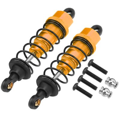 2Pcs RC Shock Absorber 82mm Aluminum Alloy Upgrade Parts CC01 CC02 Remote Control Car (Gold)