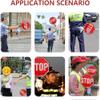 Double-Sided Handheld Stop-Slow Traffic Sign with Reflective Surface, Rechargeable LED Light, Steady/Flashing Modes for Enhanced Road Safety view 4