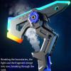 BPiYHUM Interstellar Spark Battle Blade Dual Mode LED Light Blade, Battle Axe Transforming Sci-Fi Toy, 7 Color Change, One Button Switching, Combine Design, Mist Effect, USB Rechargeable view 2