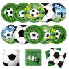 100Pcs Soccer Plates and Napkins Party Supplies - Soccer Birthday Party Decorations Tableware Set, Disposable Paper Dinner Plates Napkins for Sport Themed Soccers Parties Table Decor Favors, Serves50 view 1