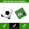 100Pcs Soccer Plates and Napkins Party Supplies - Soccer Birthday Party Decorations Tableware Set, Disposable Paper Dinner Plates Napkins for Sport Themed Soccers Parties Table Decor Favors, Serves50 view 4