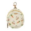 WIFIU Carrot Cake Slice Flowers Baby Pacifier Holder Case with Clip Portable Pacifier Storage Organizer Round Container Pouch Box Fits Diaper Bag Stroller Purse view 1