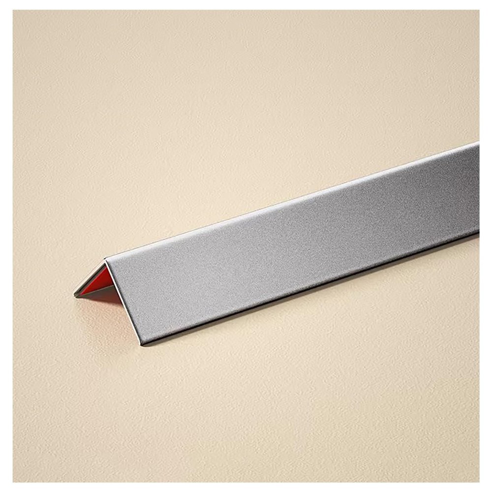 Corner Guard Strip, Aluminum Alloy Prevent Collision Right Angle Metal, Tile Stainless Steel Edging Decoration Living Room Corner Protector(Silver,4x120cm)