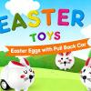 24pcs Prefilled Easter Eggs With Toys, Easter Party Favors, Mini Bunny Chick Pull Back Cars, Kids Egg Hunt Supplies Basket Stuffers view 2