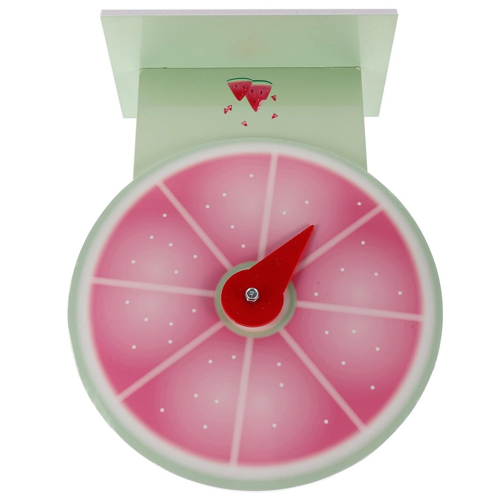 Abaodam Small Prize Wheel and Spinning Wheel for Prizes with Dry Erase Surface, 30cm Watermelon Design, Portable Tabletop Roulette for Classroom and Festival Games