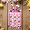 2-Pack Interactive Easter Wooden Game Bunny Egg Tic Tac Toe Modern Holiday Centerpiece Natural Wood Vibrant Pink Combo for Festive Socializing view 1