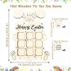 2-Pack Interactive Easter Wooden Game Bunny Egg Tic Tac Toe Modern Holiday Centerpiece Natural Wood Vibrant Pink Combo for Festive Socializing view 2