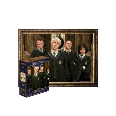 WOODS STORY Framed Wooden Harry Potter Puzzle - Official Merchandise Wizarding World Wall Art - Harry's Jigsaw Magic Puzzle Character Designs - Harry Potter Gift for Adults (XL, Slytherin Students)
