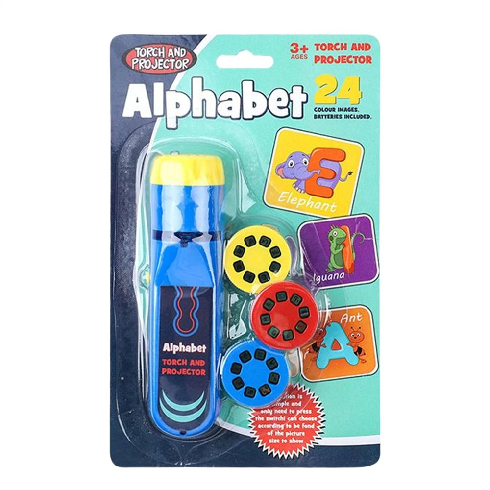 Children's Projector, Compact Flashlight-Style, ABS, Kids Flashlight Projector, Educational Learning Toy, Interactive Storytelling Fun, for Boys and Girls
