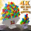 Stack Attack XL Tower Game, Giant Tabletop Games for Kids & Adults, Family Game Night Building Block and Stacking Gifts, Includes 100 Pcs & 36 Cards, Balance Novelty Toy Gift view 4