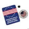 1 1/4" Bulk Patriotic Thank a Veteran Metal Pins on Personalized Card for 48 view 2