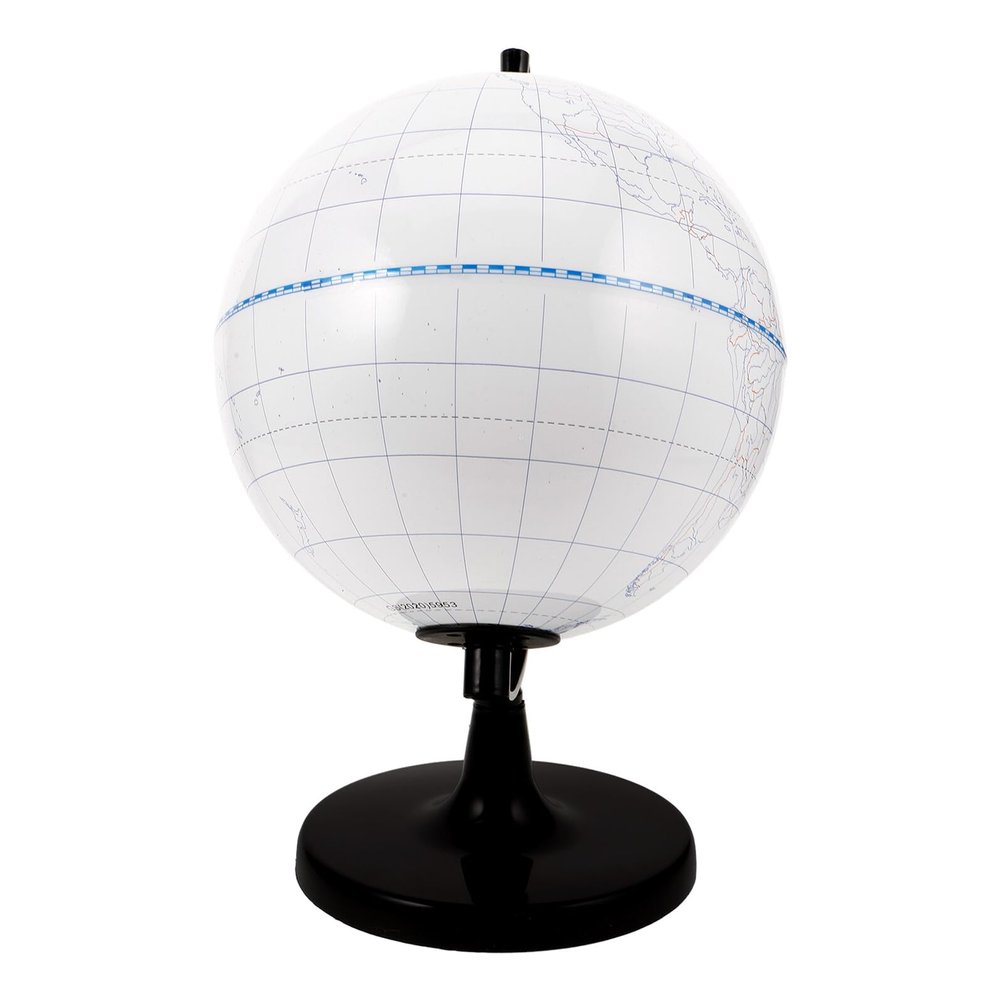 BRIGHTFUFU DIY Blank Globe 20cm Erasable Globe Coloring Model for Geography Learning Ornament
