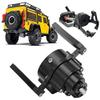 313mm Wheelbase Metal Chassis Frame with Front Gearbox for 1/10 RC Crawler Car, RC Front Gearbox Replacement Part Compatible with Wrangler Hard Shell (Black) view 2