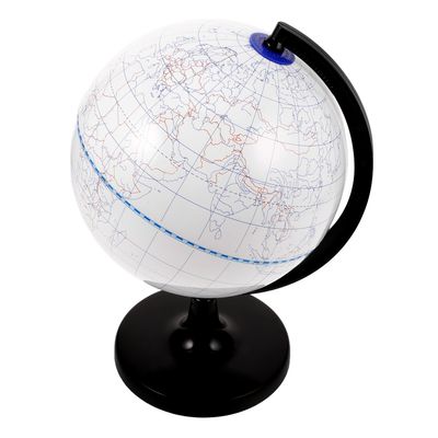 FELTECHELECTR DIY Blank Globe Coloring Model and Adults, 20cm Erasable Portable Globe Craft, Educational Geography Teaching Tool for Home and Classroom Use