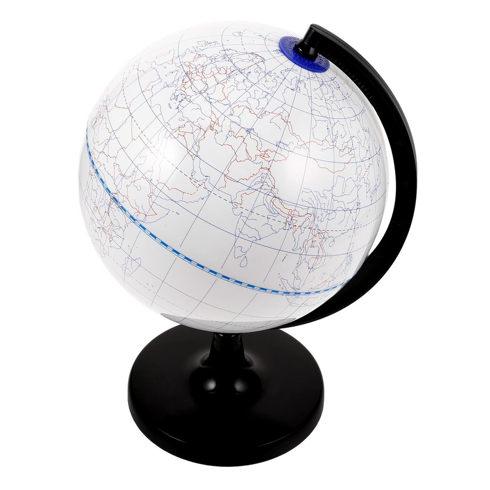 FELTECHELECTR DIY Blank Globe Coloring Model and Adults, 20cm Erasable Portable Globe Craft, Educational Geography Teaching Tool for Home and Classroom Use