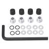 4pcs Aluminum Alloy Wheel Hub Screw Nut Set, RC Wheel Hub Nut Kit for 1/10 Remote Control Car with 1.9in Wheel Hub, Disconnect Type Lightweight Replacement Nuts (Black) view 1