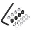 4pcs Aluminum Alloy Wheel Hub Screw Nut Set, RC Wheel Hub Nut Kit for 1/10 Remote Control Car with 1.9in Wheel Hub, Disconnect Type Lightweight Replacement Nuts (Black) view 4