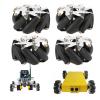 4pcs 48mm Steel Mecanum Wheels Set, Left and Right Omni Wheels for Robot Car, 8 TPR Rollers per Wheel with 3kg Load Capacity, Compatible with RC Model Car Drive System view 4