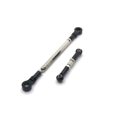RC Cars Models For HuangBo ZP1001 ZP1002 ZP1003 ZP1004 1/10 Metal Front Axle Linkage Upgrade Steering Rod RC Car Parts Accessories Replacements(Black)