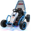 24V 8.5 MPH Electric Go Kart for Kids, 400W Powerful Drift Kart w/Front EVA Wheel & Metal Frame, Ride on Toy w/Music & Lights, Suspension, 2 Speed, 5 Point Harness, Crazy Cart for Ages 6+, Blue view 1