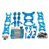 For WLtoys 104001 104002 1/10 Metal Modification Tie Rod Steering Cup For Swing Arm Shock Bracket 11 Piece Set RC Car Parts Upgrade Rc Models Accessories(BLUE) view 1