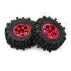 0.7 Inch RC Crawler Tires and Wheels Set 4016mm for 1/30 Scale Axial SCX30 (Red) view 2