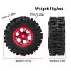0.7 Inch RC Crawler Tires and Wheels Set 4016mm for 1/30 Scale Axial SCX30 (Red) view 3