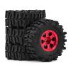 0.7 Inch RC Crawler Tires and Wheels Set 4016mm for 1/30 Scale Axial SCX30 (Red) view 4
