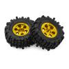0.7 Inch RC Crawler Tires and Wheels Set 4016mm for 1/30 Scale Axial SCX30 (Golden) view 2