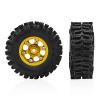 0.7 Inch RC Crawler Tires and Wheels Set 4016mm for 1/30 Scale Axial SCX30 (Golden) view 3