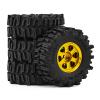 0.7 Inch RC Crawler Tires and Wheels Set 4016mm for 1/30 Scale Axial SCX30 (Golden) view 4