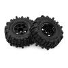 0.7 Inch RC Crawler Tires and Wheels Set 4016mm for 1/30 Scale Axial SCX30 (Black) view 2