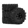 0.7 Inch RC Crawler Tires and Wheels Set 4016mm for 1/30 Scale Axial SCX30 (Black) view 4