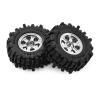 0.7 Inch RC Crawler Tires and Wheels Set 4016mm for 1/30 Scale Axial SCX30 (Silver) view 2